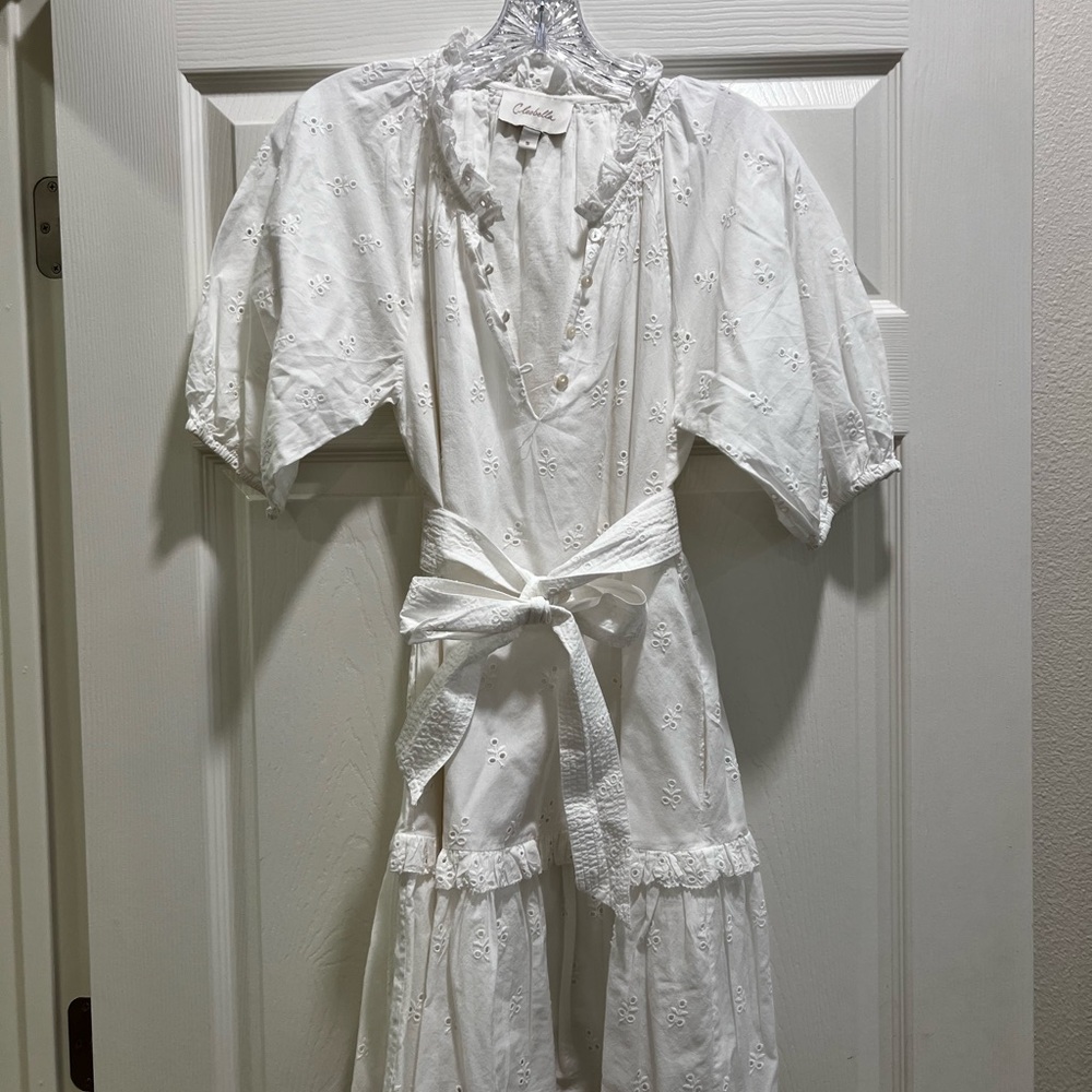 Cleobella white eyelet dress